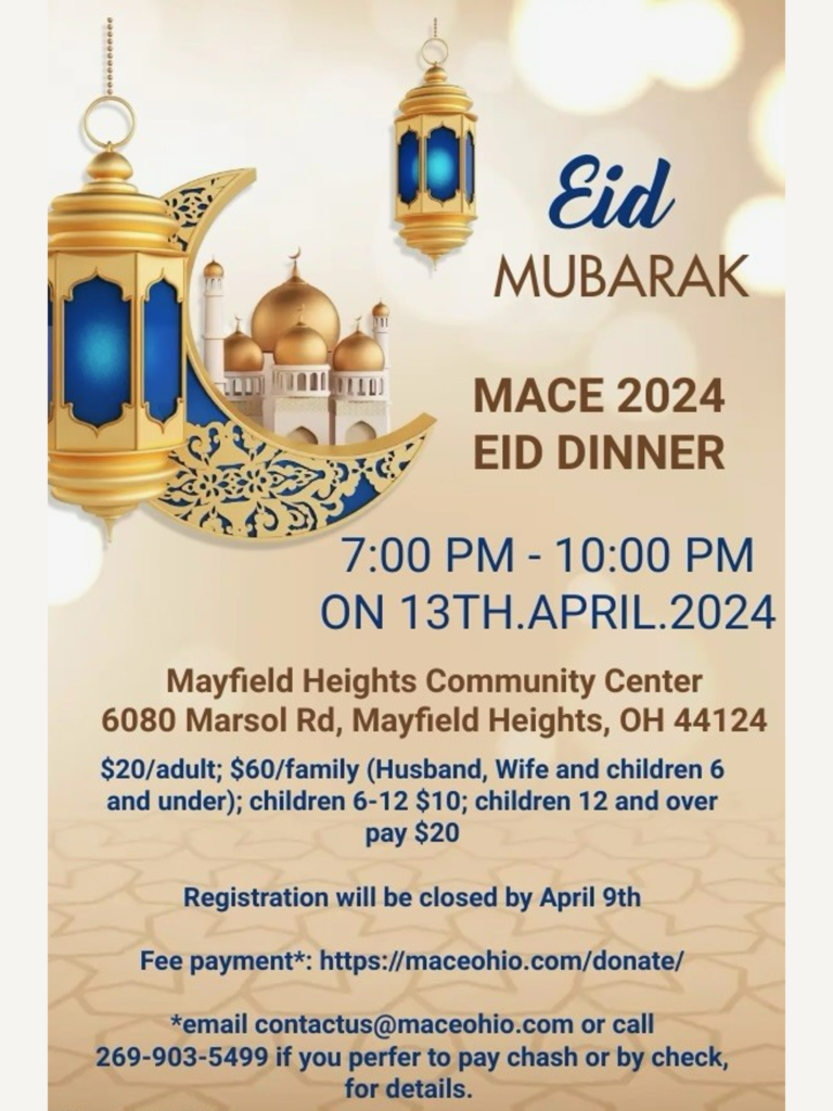 MACE Eid Dinner 2024 MACE Islamic Center