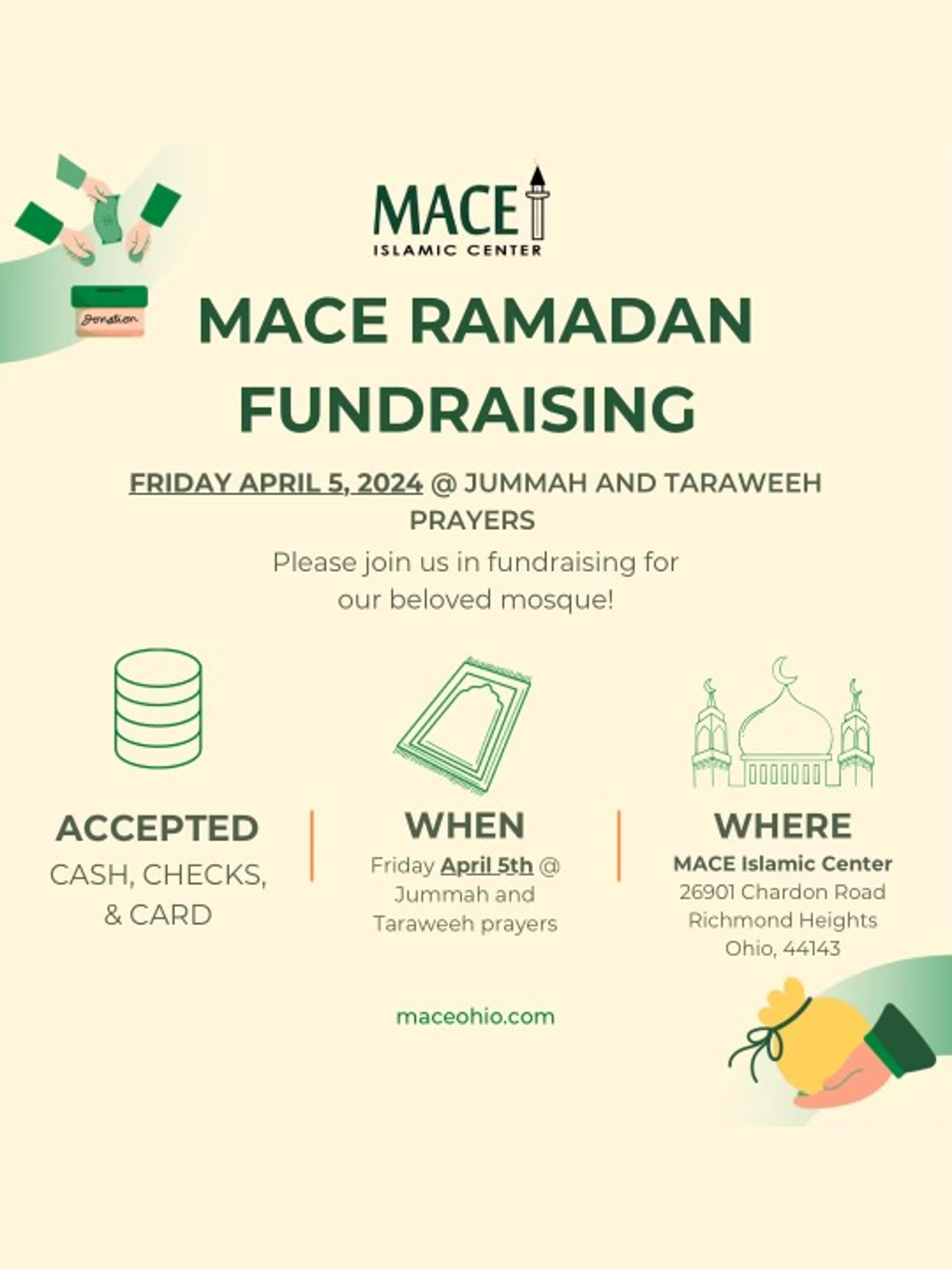 MACE Ramadan Fundraising MACE Islamic Center